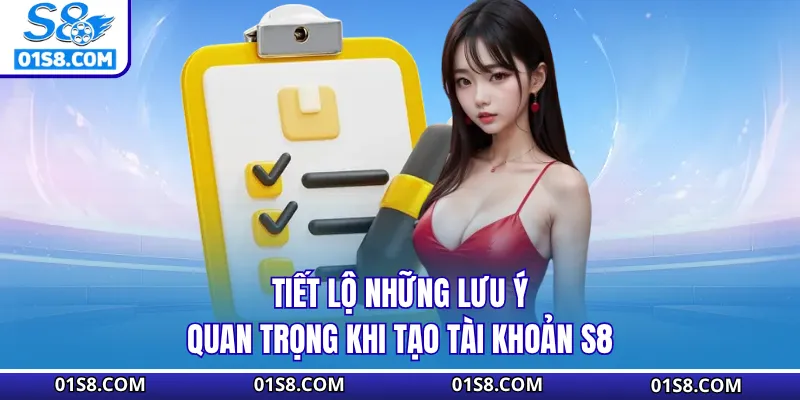 Tiết lộ những lưu ý quan trọng khi tạo tài khoản S8